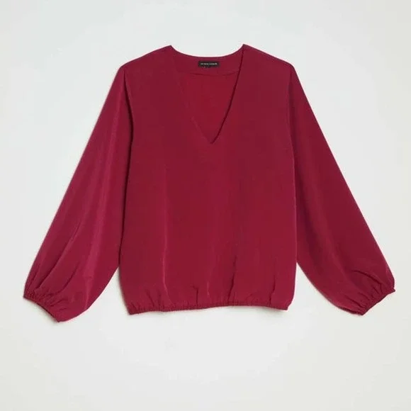 Universal Standard Balloon Sleeve Blouse in Anemone Pink Fuchsia Sz XS - 10 - 12 - Picture 2 of 9